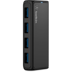 image:imageBelkin 4Port USB 30 Hub  SuperSpeed Powered Station with 5Gbps Data amp Charging Compact Desktop Adapter for Laptops iPhone Chargers Printers Storage Devices  Black4Port USB 30